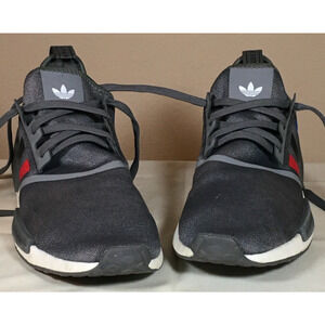 "Adidas NMD R1 Grey Scarlet Blue FZ5708 Men's 13 Excellent Used Boost Comfort"
